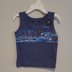 Hurley Blue Tank with Flamingo Graphic Size 2T